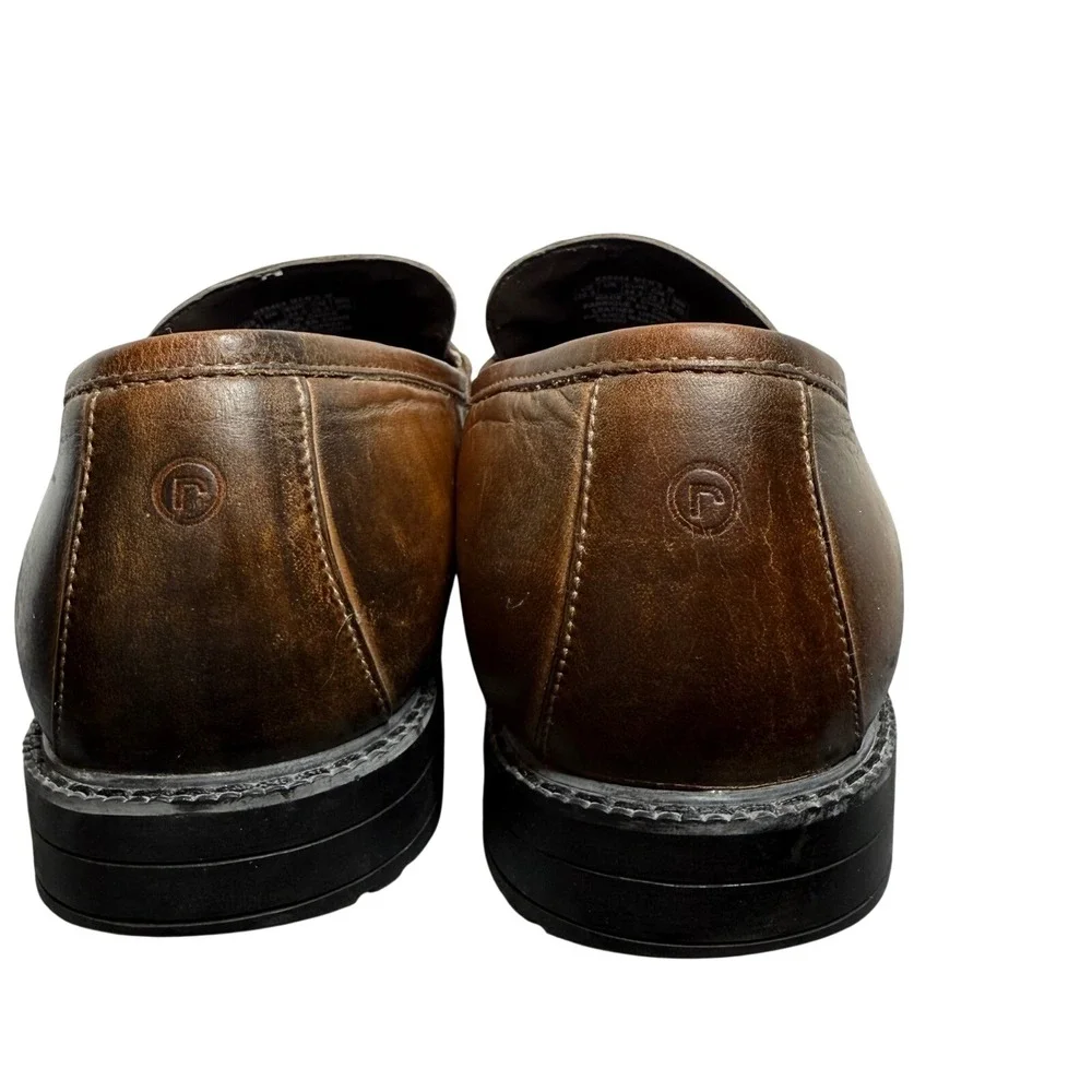 Rockport Mens 10.5M Brown Leather Penny Loafers adiPRENE Slip On Comfort K58464